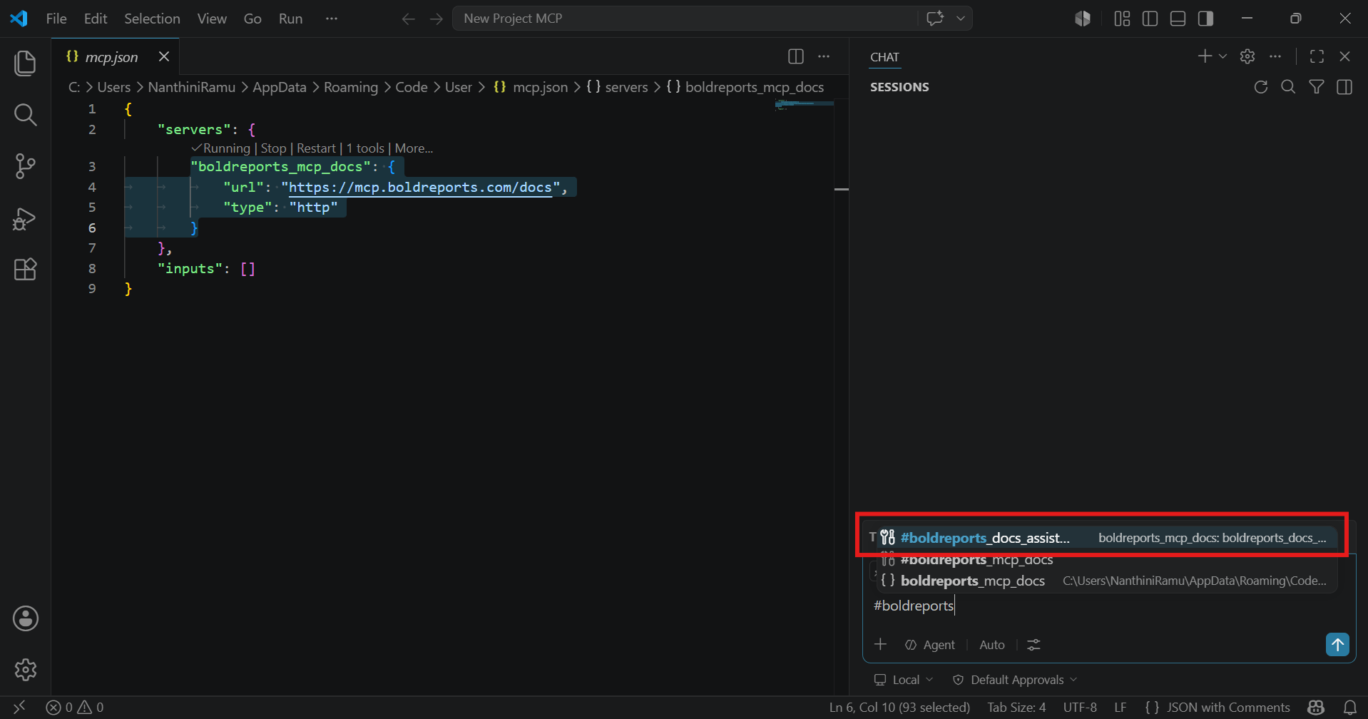 Configure the Bold Reports MCP Server