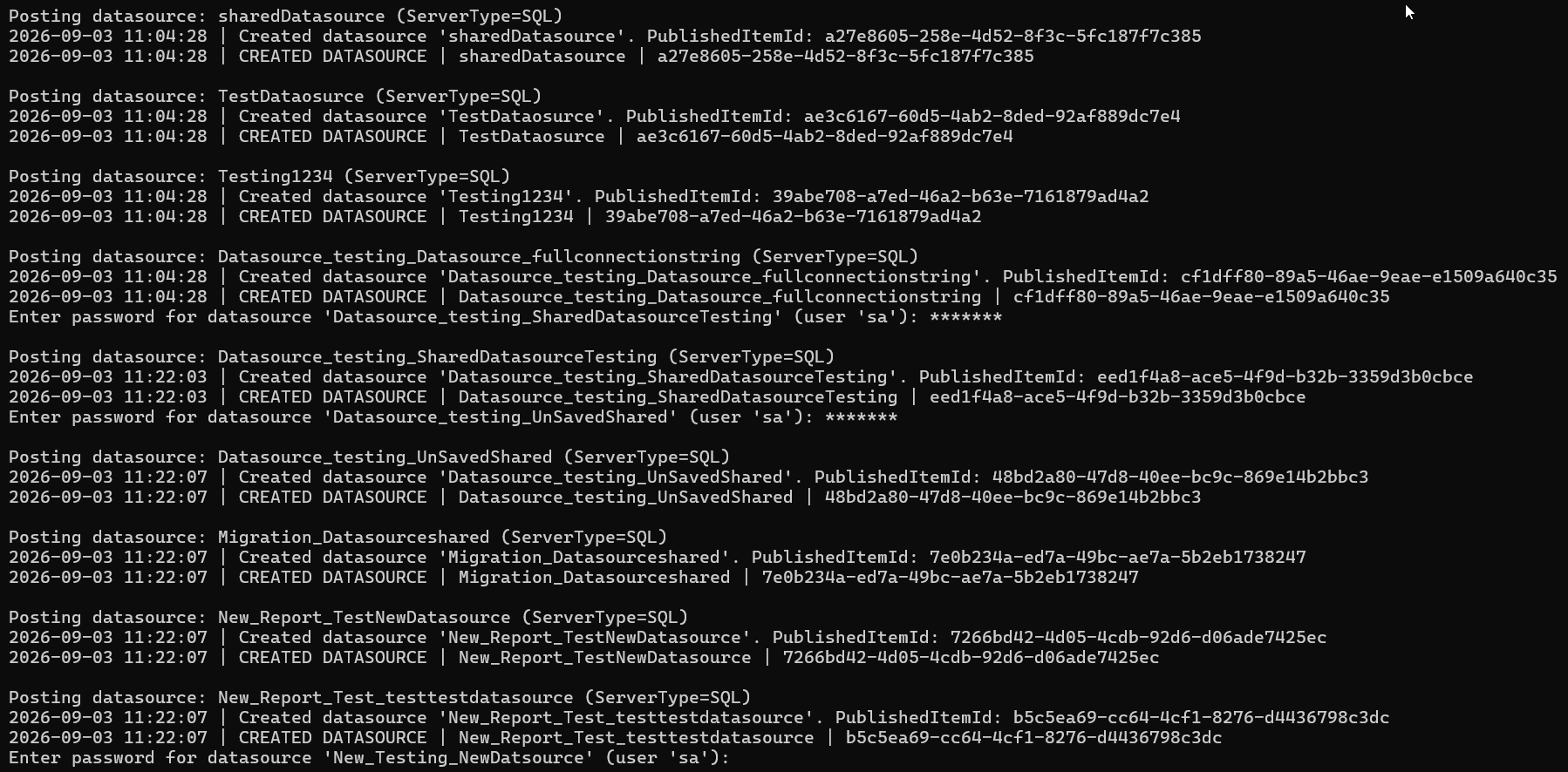 Create or Migrate Data Sources
