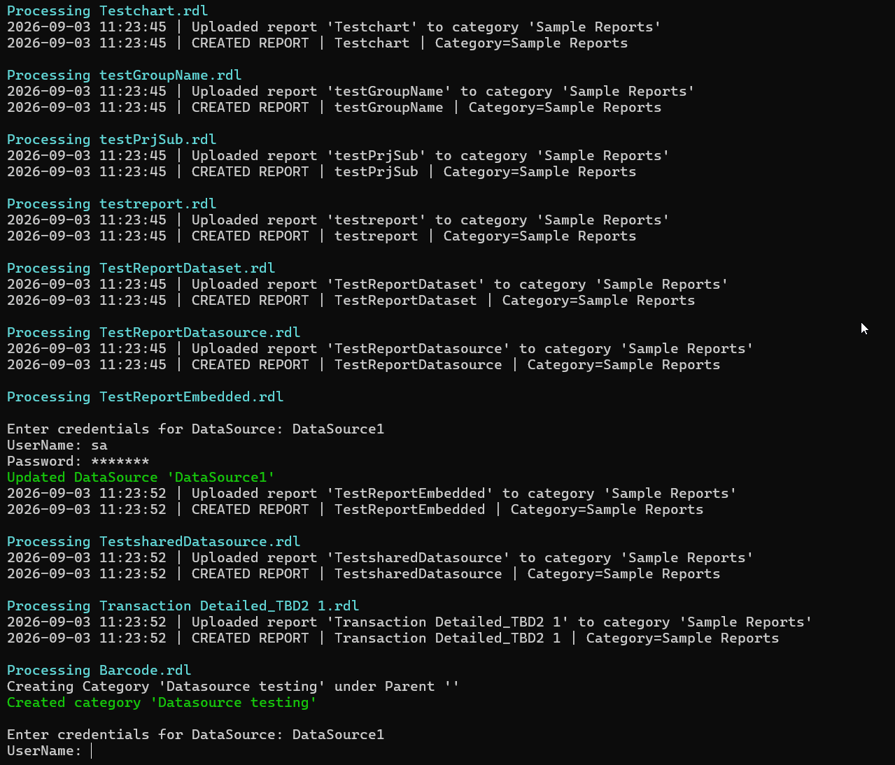 Upload Reports
