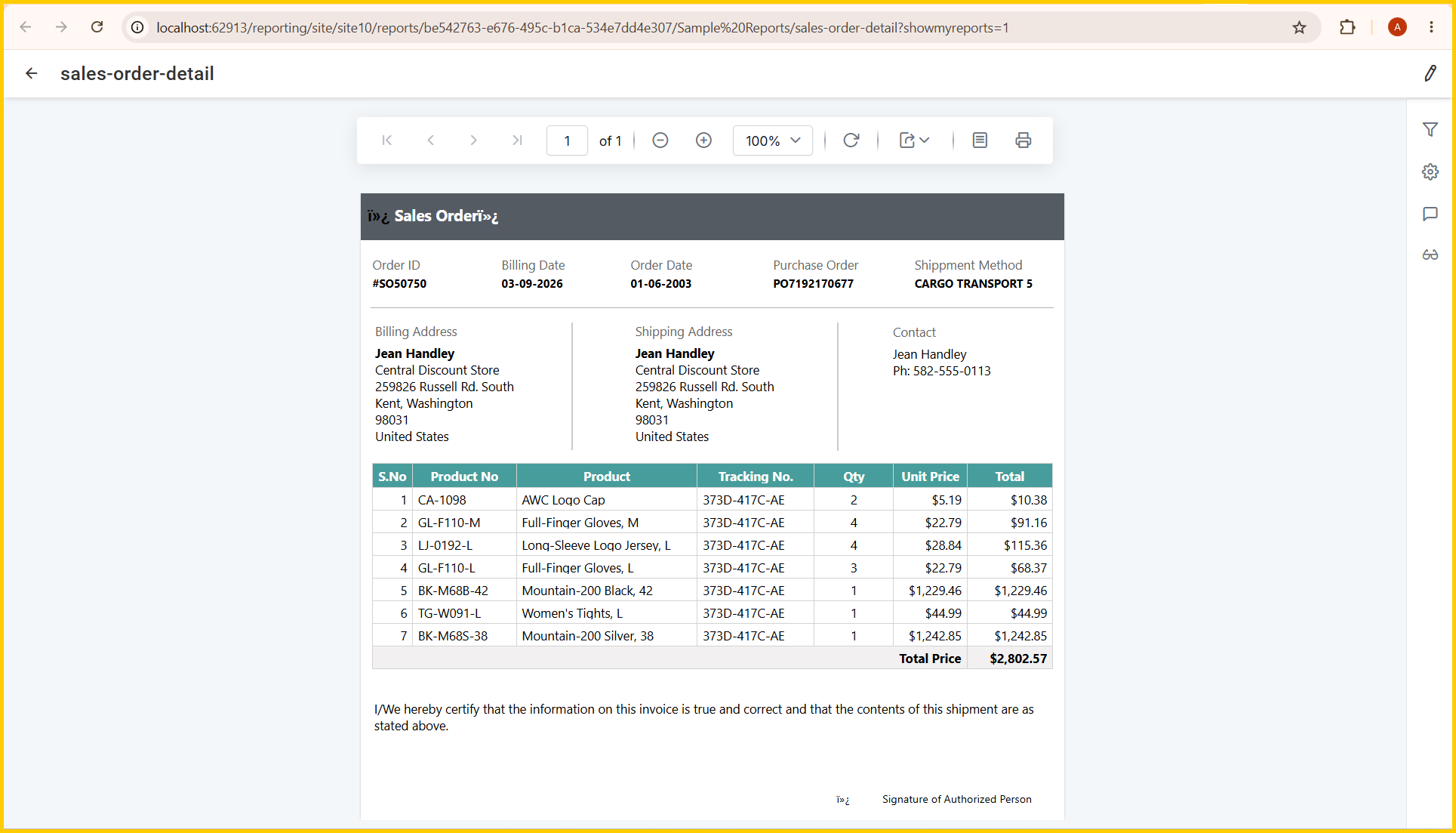 Validate Reports