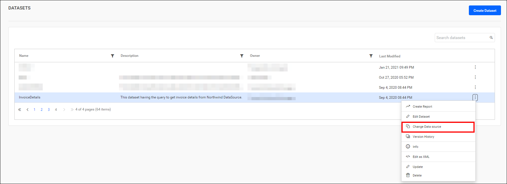Change data source