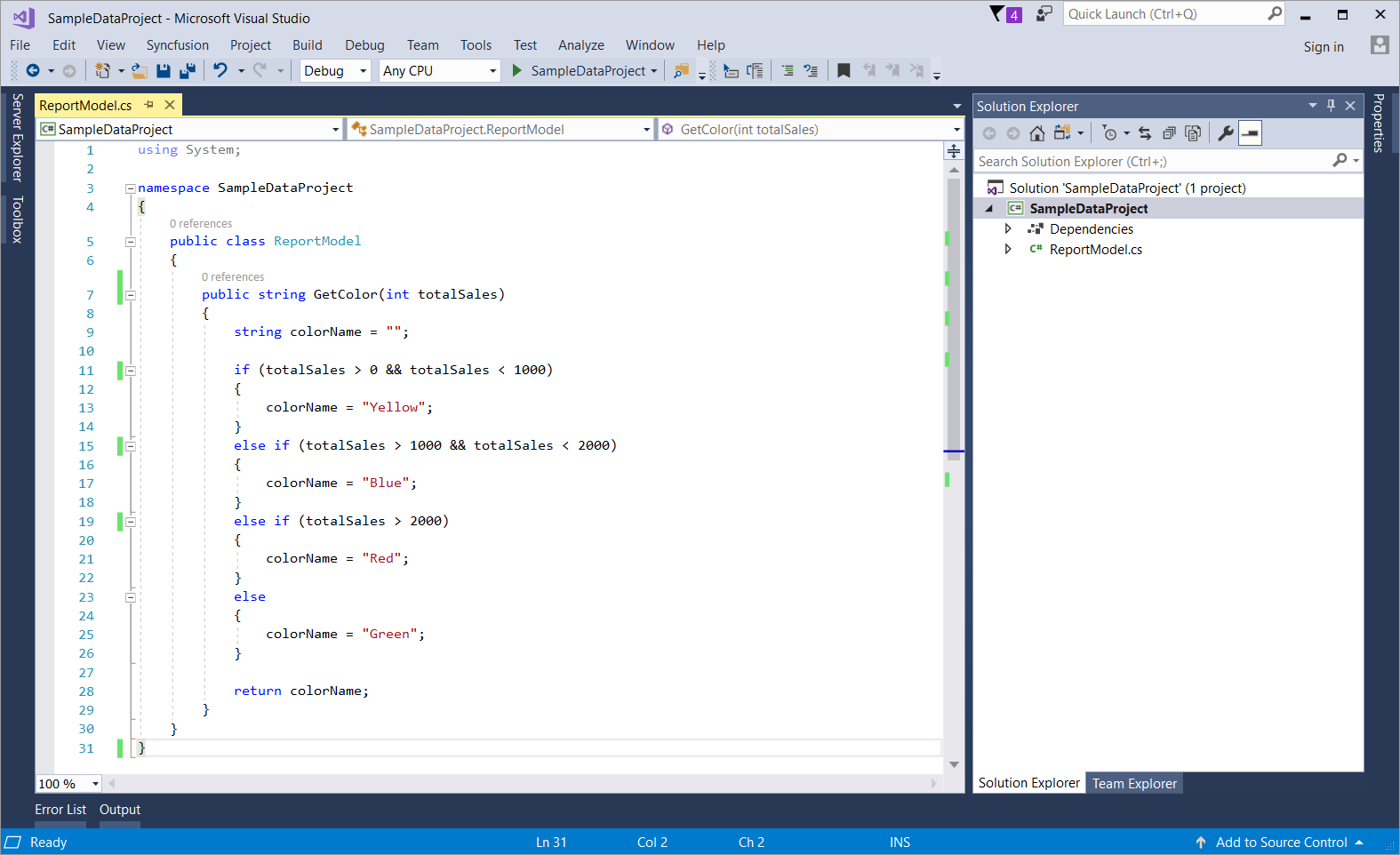 To create a simple function