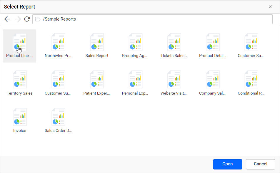select report from folder