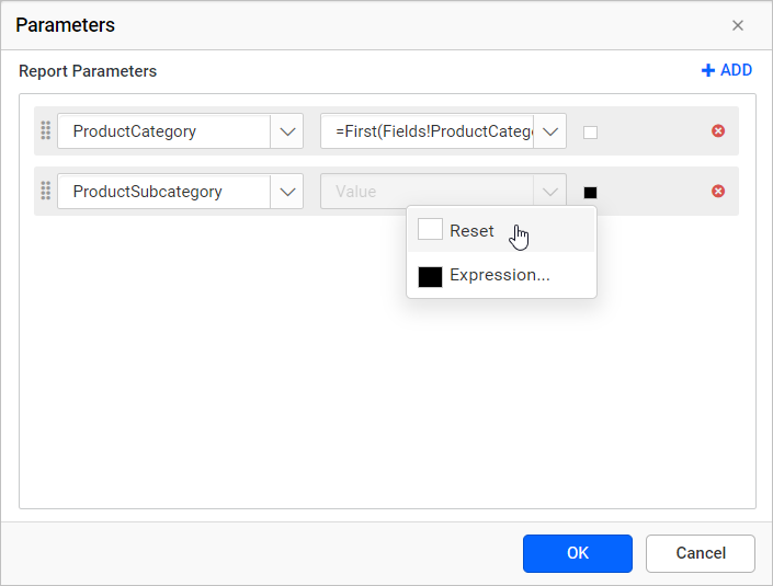 Select reset option