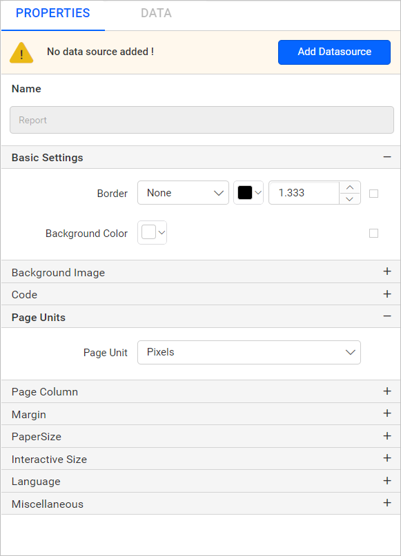 open-report-properties
