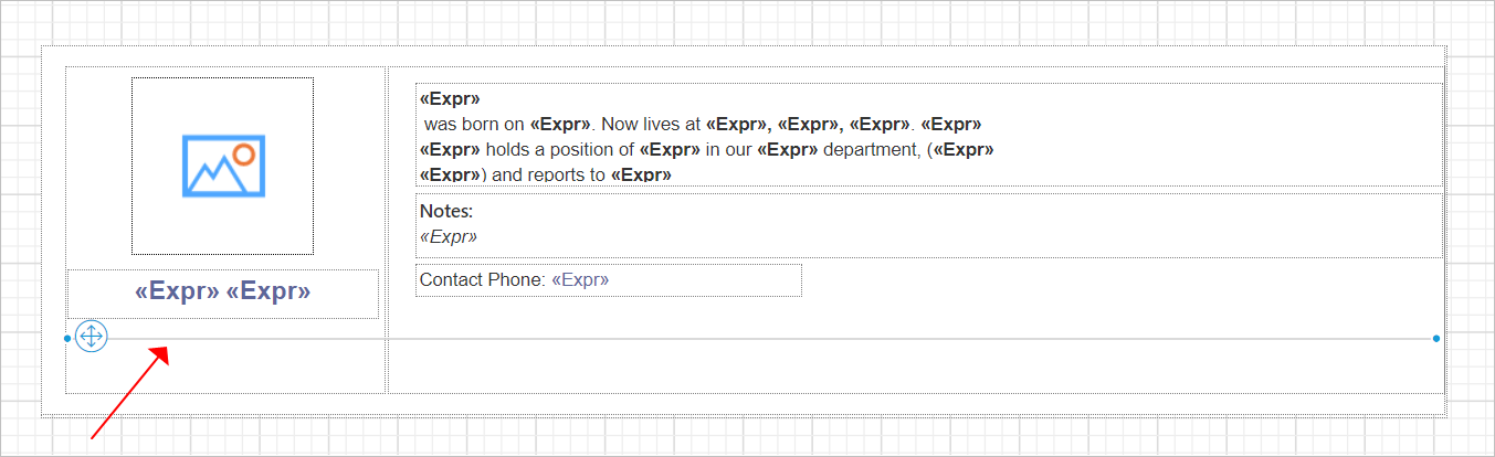 Mail merge template