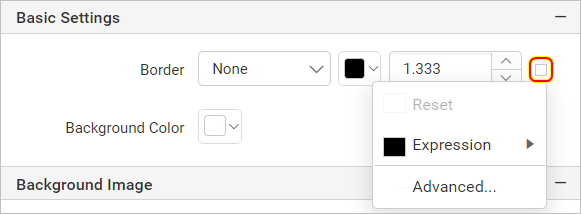 Rectangle listed in item panel