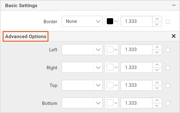 Rectangle listed in item panel