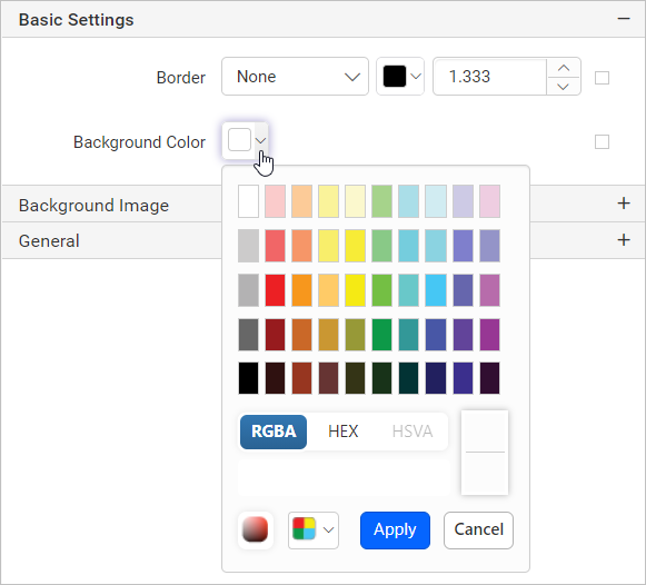 Background color property
