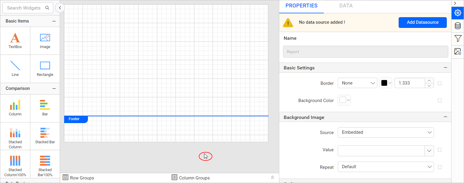 Report properties