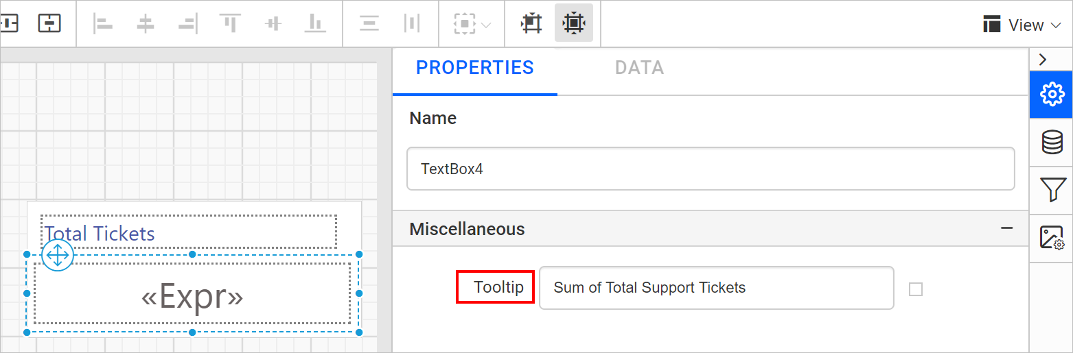 Set value for tooltip