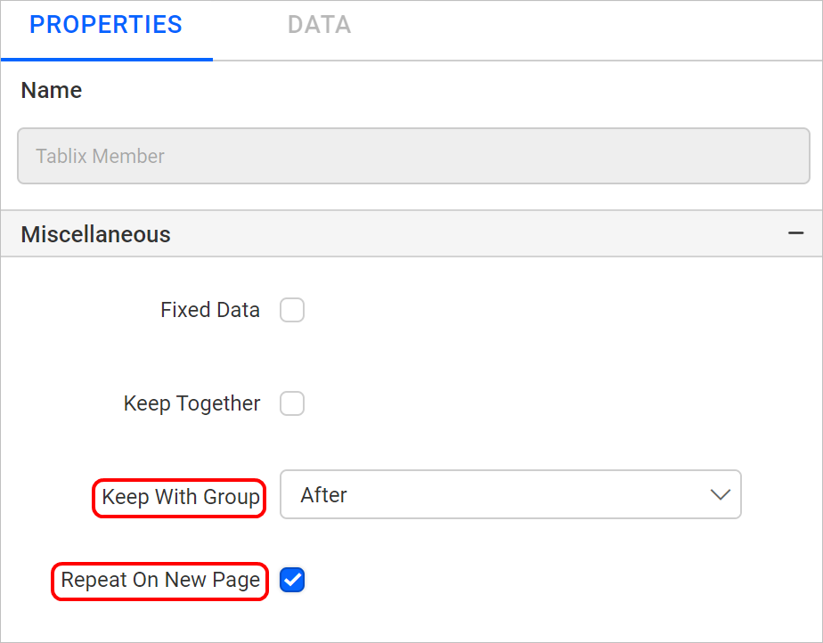 Open group menu