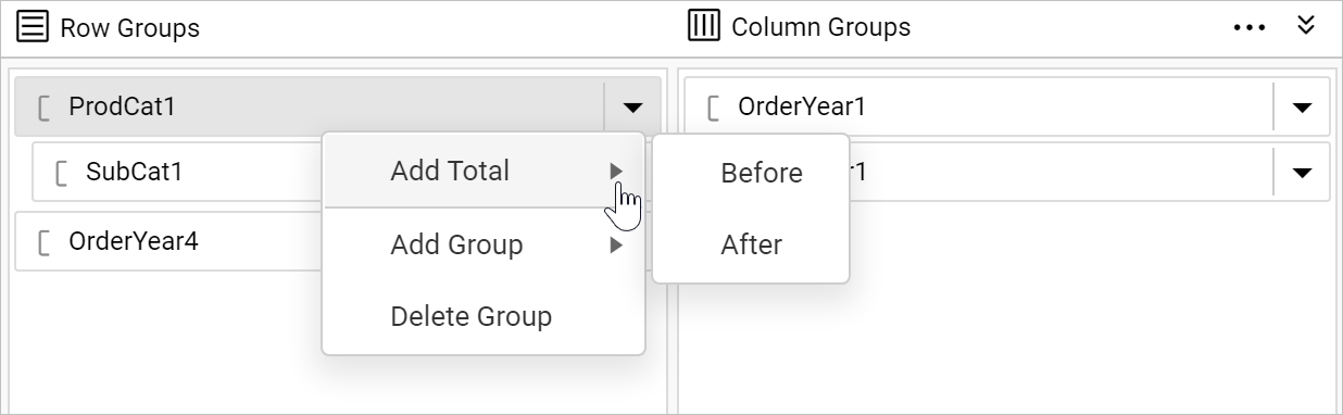 Open group member properties