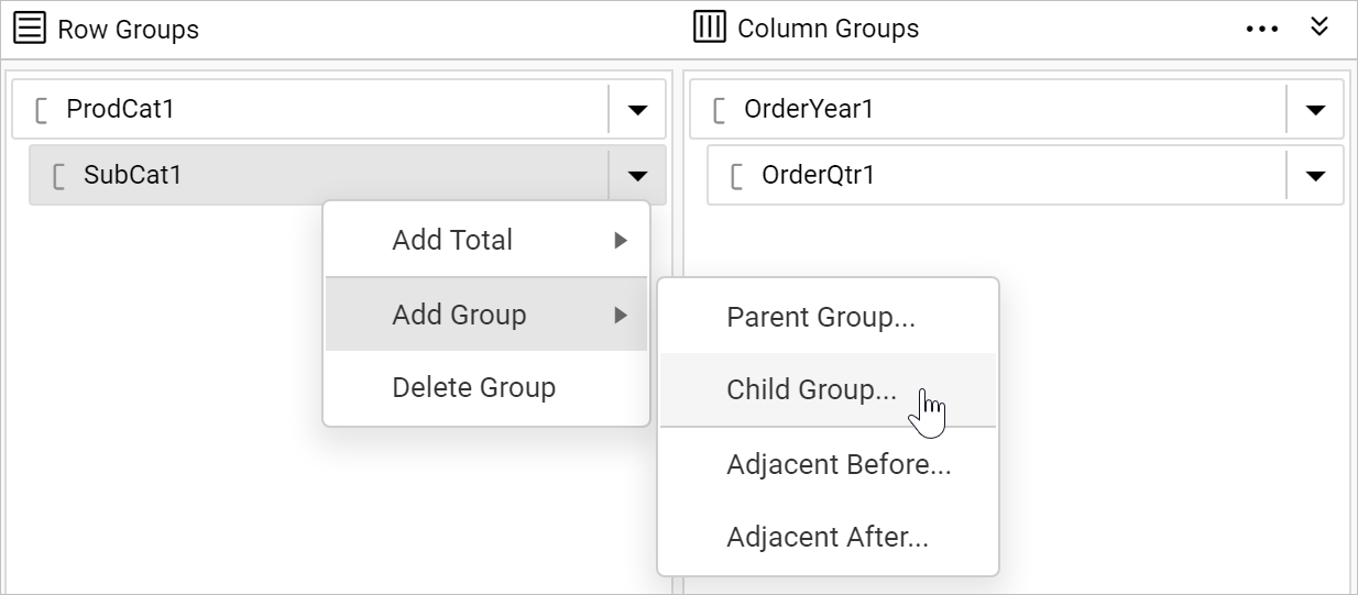 Open group member properties