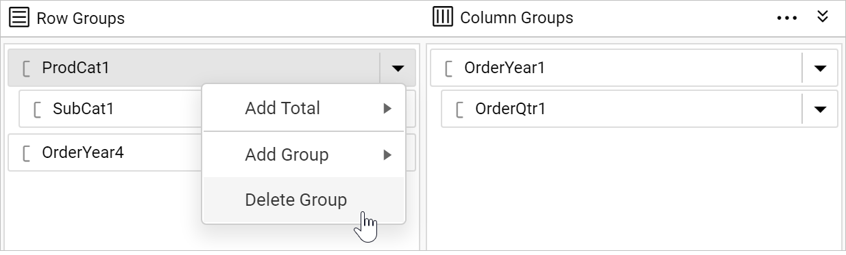 Open group member properties
