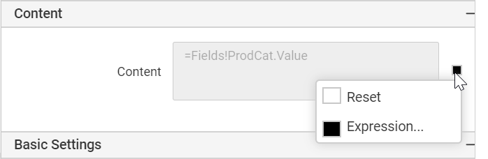 Edit expression in properties panel
