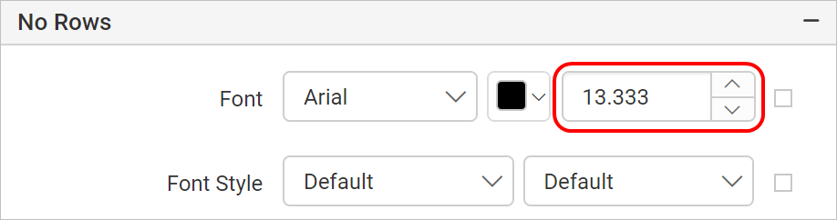 Font size