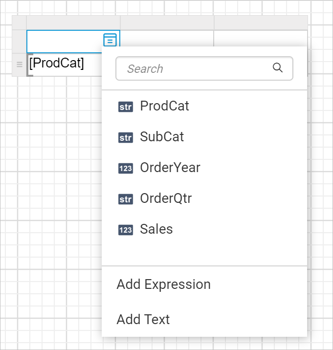 Sort dialog