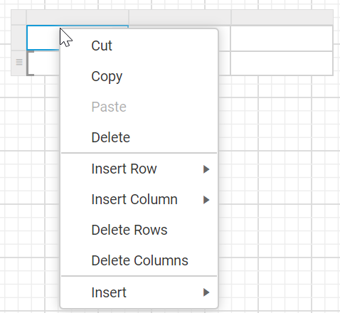 Drag and drop image into table cell