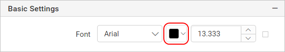 Textbox item with properties view