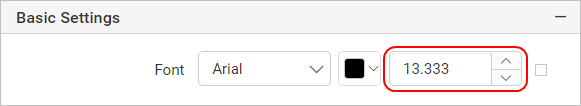 Textbox item with properties view