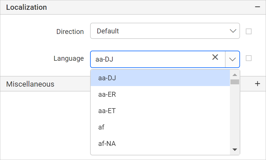 Report Language