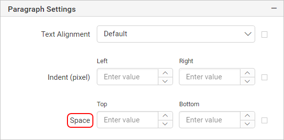 Textbox item with properties view