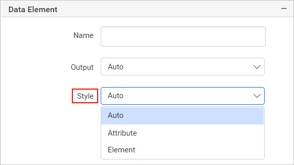 Data element style property