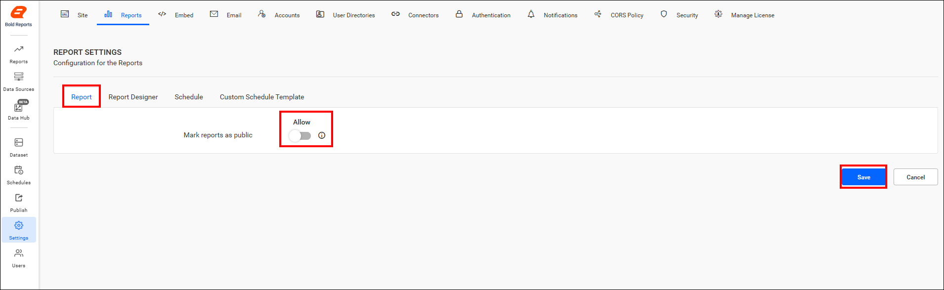 Click on makepublic icon