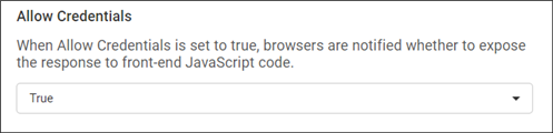Allow Credentials