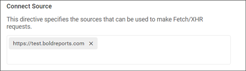 Content Security Policy settings for connect