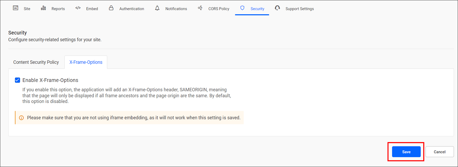 Content Security Policy settings for font