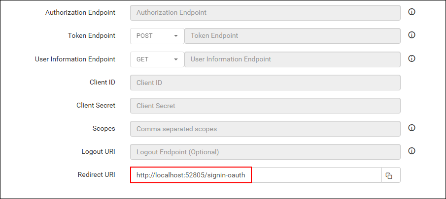 Login Redirect URI