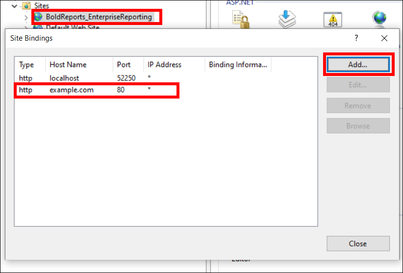 IIS Binding