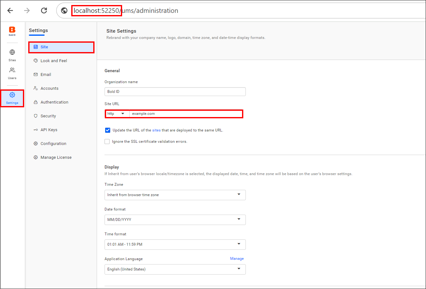 IDP Base URL