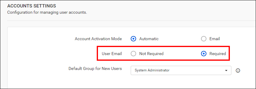 Email Default Mode