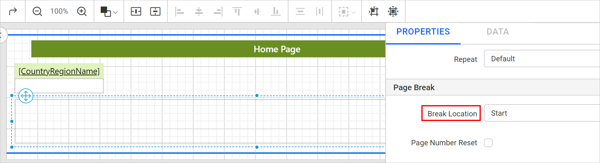 Link bookmark in matrix cell