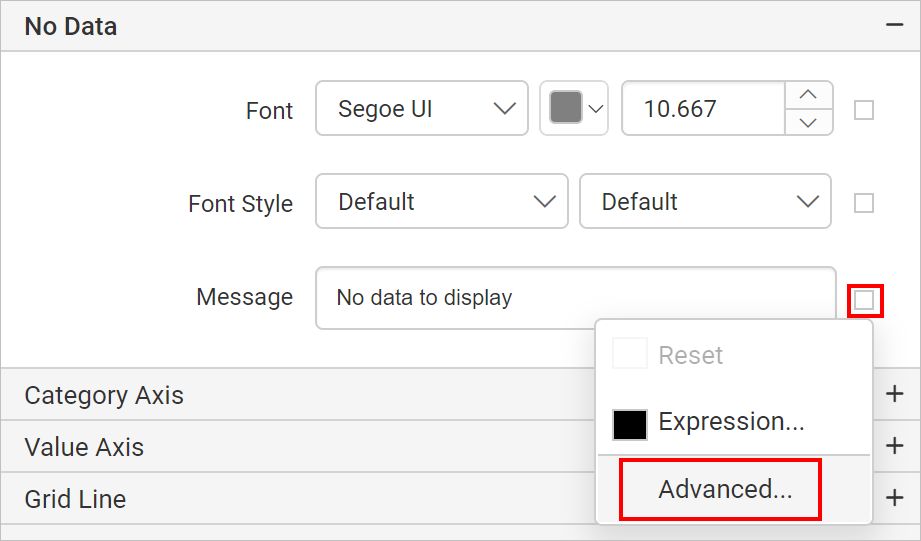Advanced properties