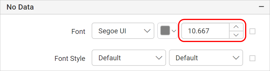 Font size