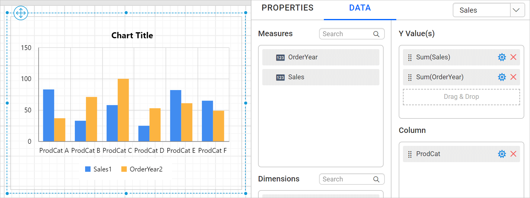 Chart with multiple series