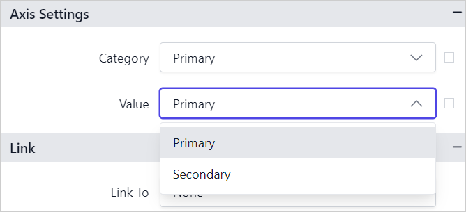 Primary and Secondary axis