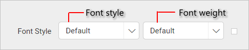 Font style