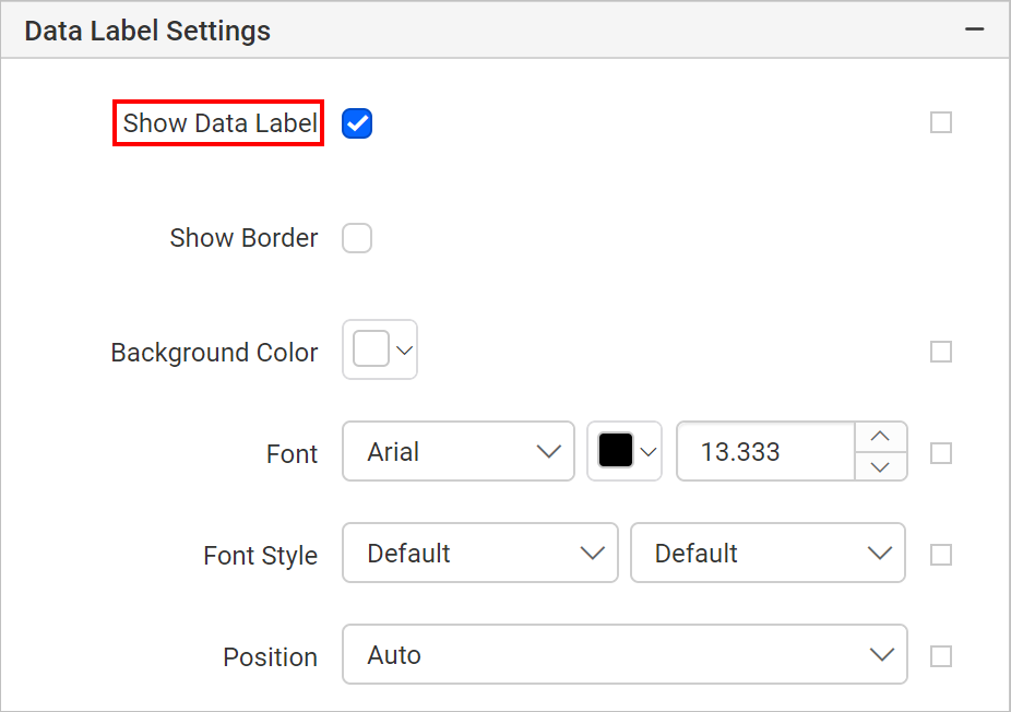 Show data label