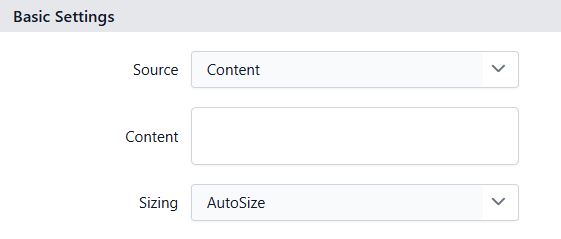 html custom reportitem basic settings