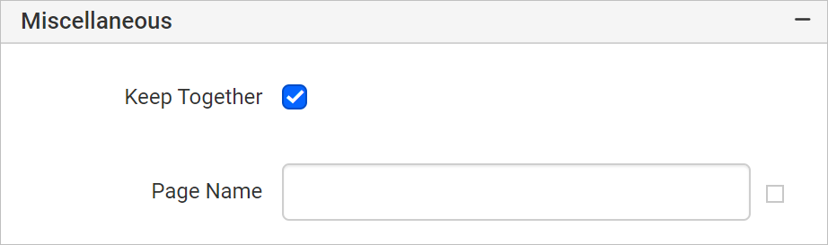 Page name property