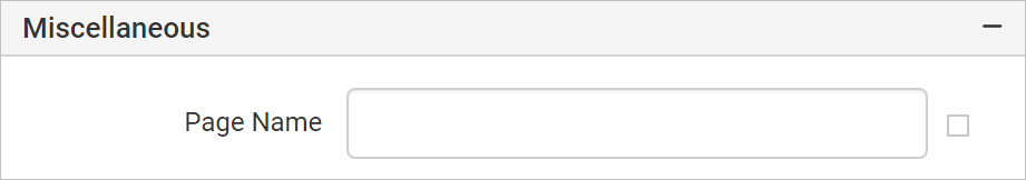 Page name property