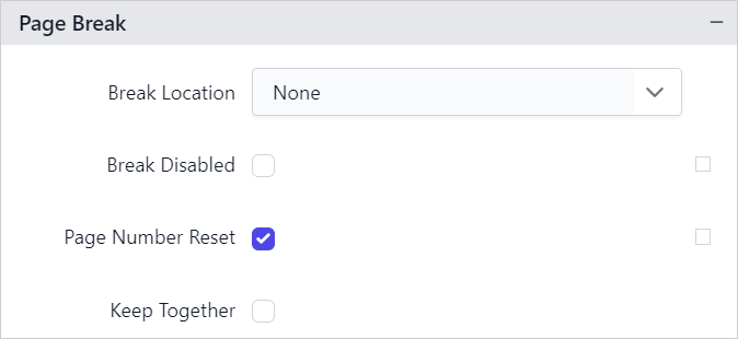 Page Number Reset