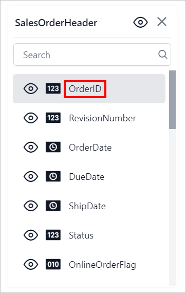 Modify the column name