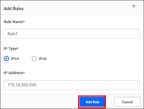 Click Add Rule