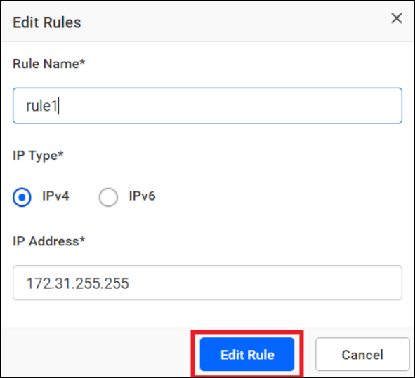 Edit Rule